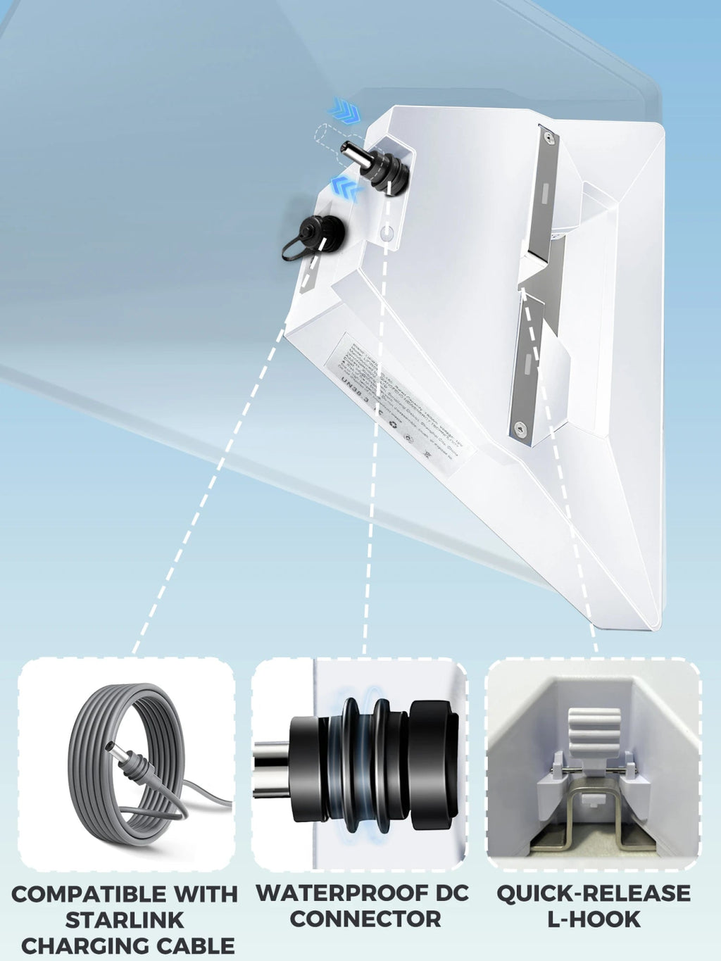 99 Wh Starlink Mini Aviation - Grade Portable Battery – Hollow Triangle Structure, IP65 Waterproof, Ergonomic, Quick - Release Mount - LiFirstPOWER