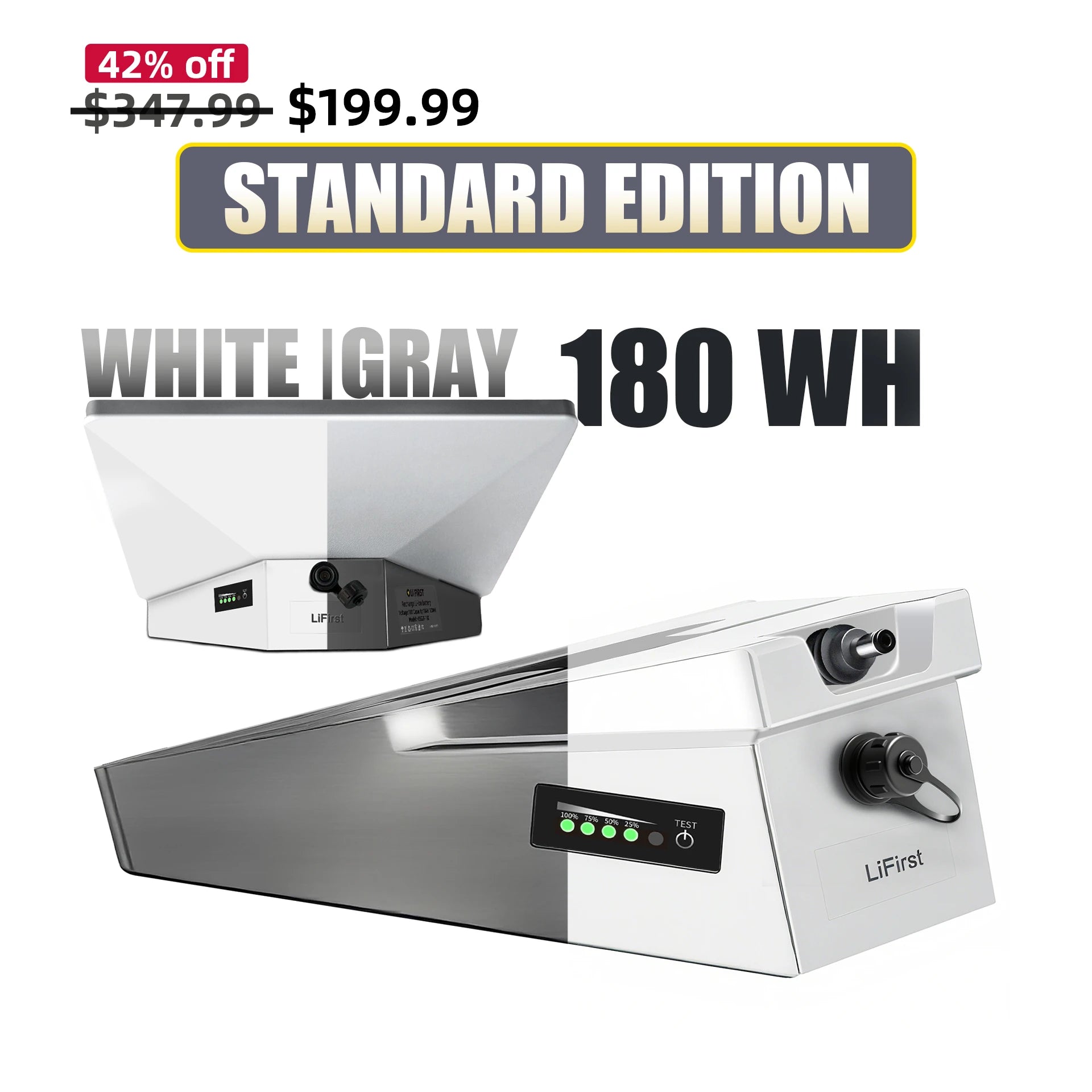 LiFirst 180Wh starlink mini Portable Power battery in white and gray, 42% off sale 
347.99