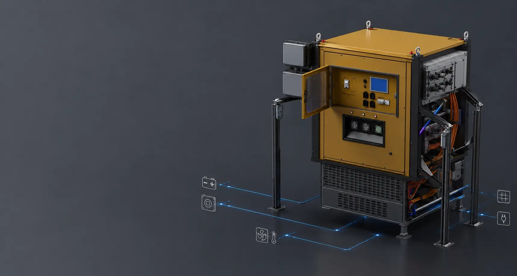 Custom high-voltage lithium battery system for an electric aerial work platform