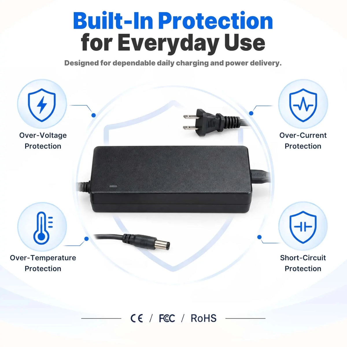 Built-In Protection Design for LiFirst Starlink Mini Power Adapter